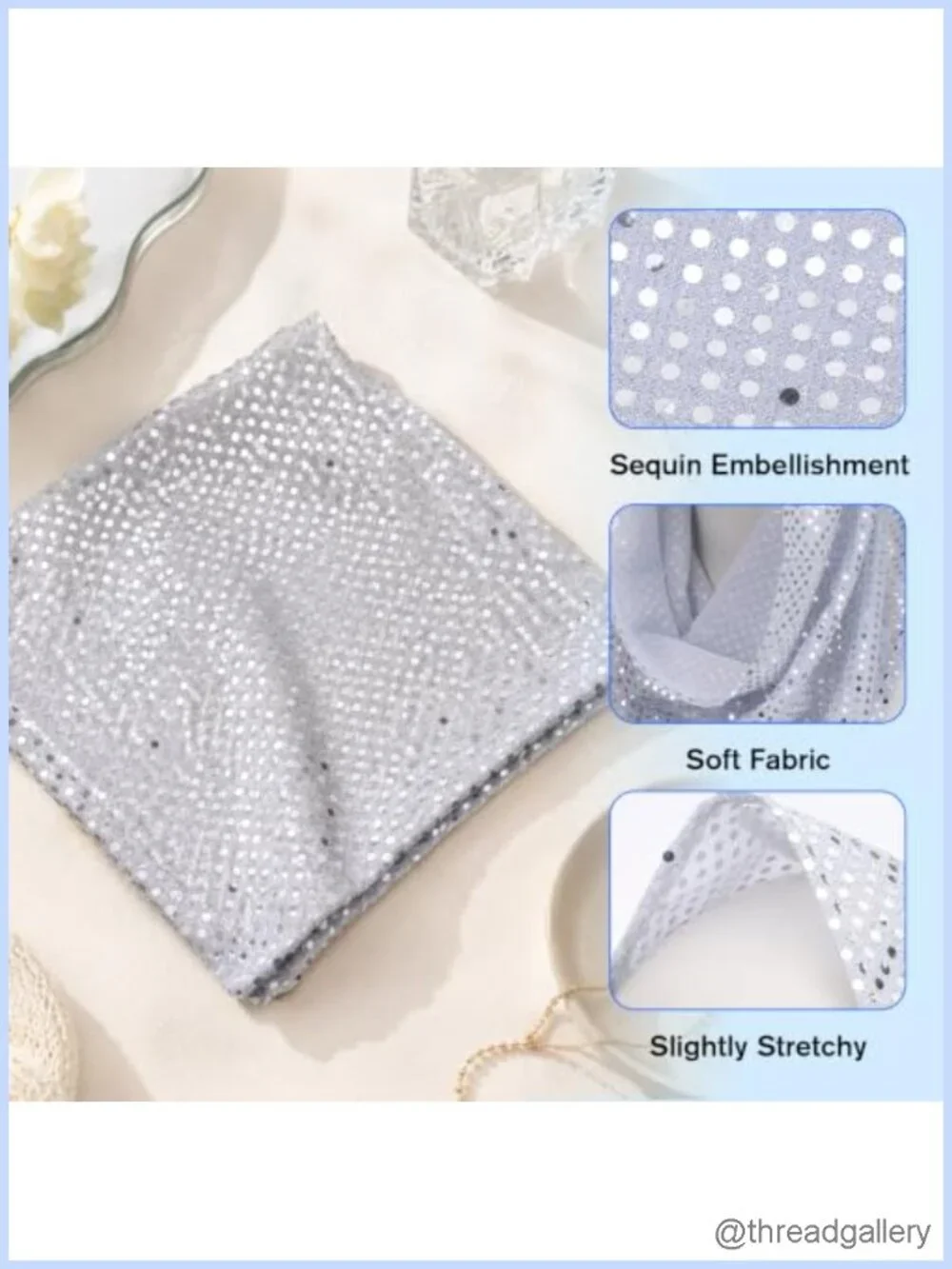 Sequin Rave Hood Unisex Festival Head Scarf